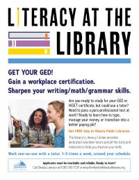 Literacy At The Library Flyer